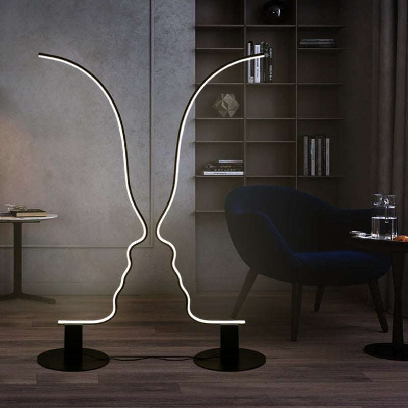 Ray Lampe sur pied Led visage de humain postmoderne pour la chambre - Neutralighting