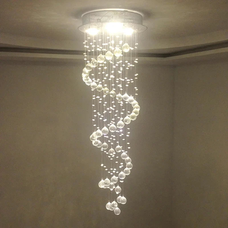 Lustre — Moderne en cristal design spiralé pour éclairage décoratif
