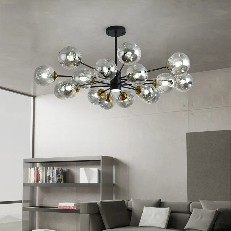 Lustre — Moderne design haricot magique en verre intérieur