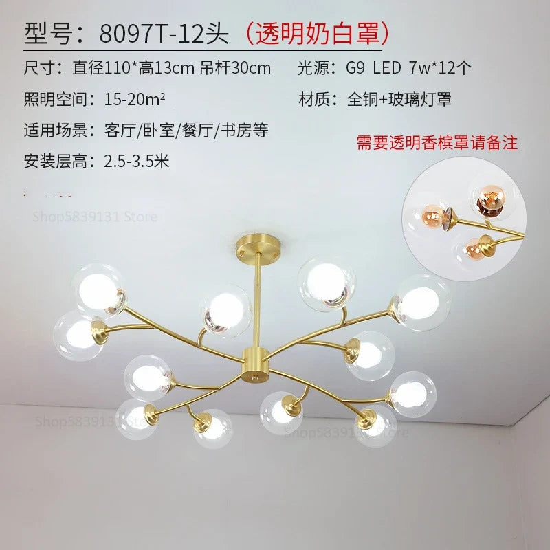 Suspension — LED moderne nouvelle lampe suspension moléculaire nordique