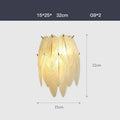 LED moderne verre blanc plume d'oie or argent Lustre éclairage Lustre lampes suspendues Suspension Luminaire Lampen pour Foyer