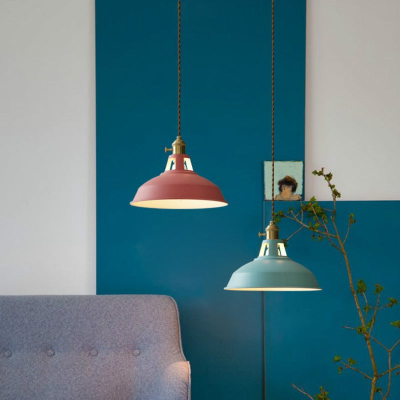 Jojo Lampe Suspension Luminaire Vintage. Métal. Noir/Blanc. Salle à Manger - Neutralighting