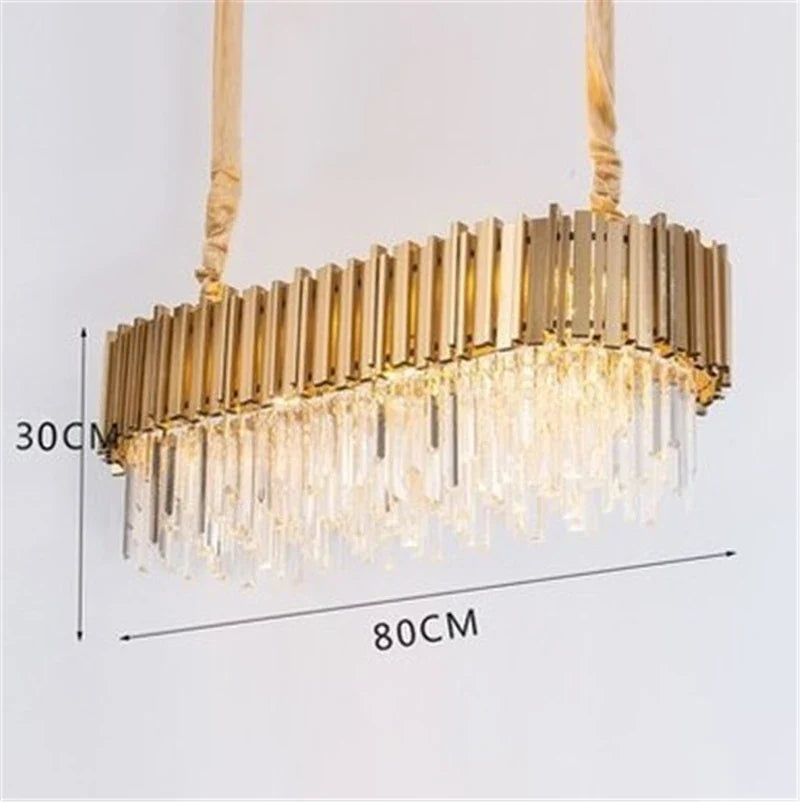 Suspension — Moderne en cristal avec grande suspension à LED