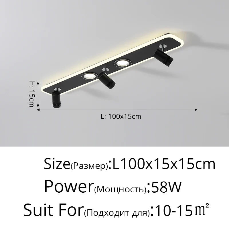 Plafonnier Acrylique LED à spots Solange Élan - Une Présence Décorative Affirmée