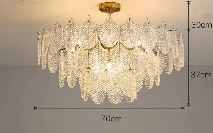 Lustre — De luxe en verre pour décoration intérieure élégante et moderne