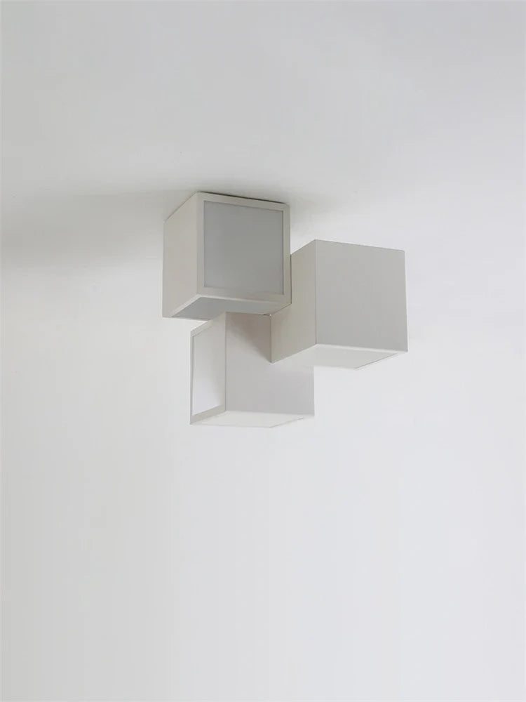 Plafonnier carré créatif lumières led modernes décoration simple lustre luminaire Valentine Galbe - Une Silhouette Graphique Affirmée