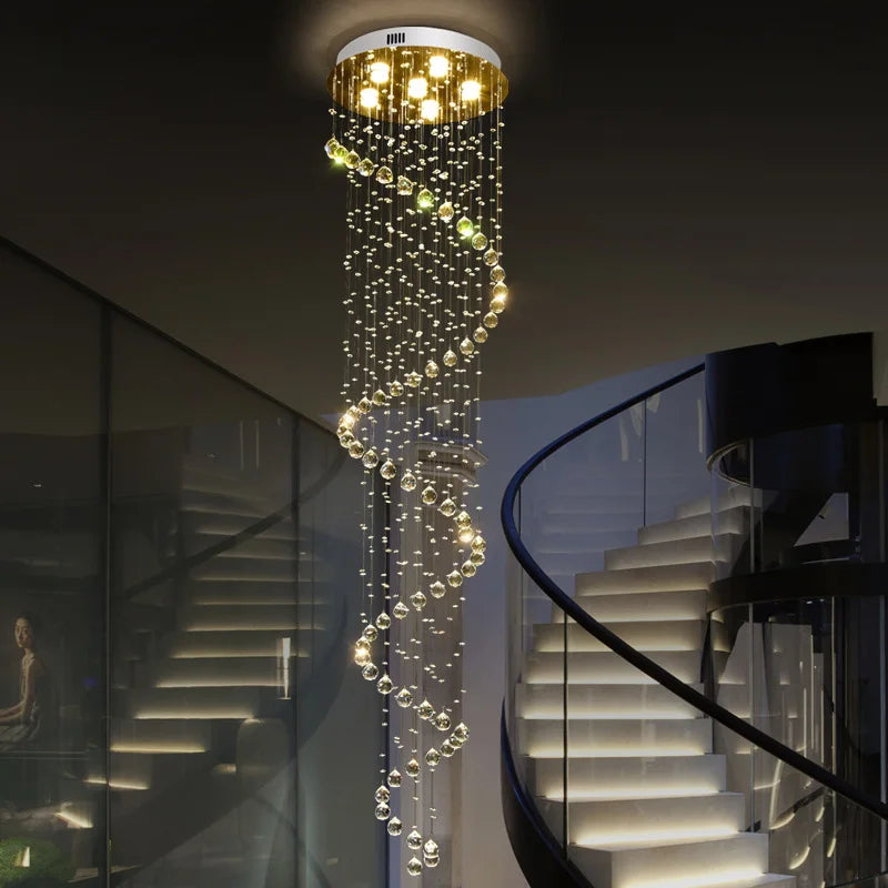 Lustre — Moderne en cristal design spiralé pour éclairage décoratif