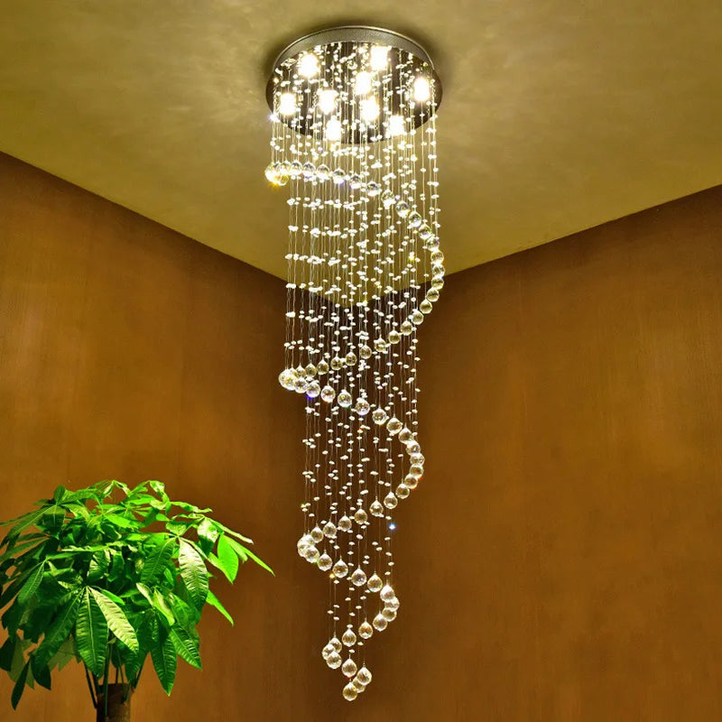 Lustre — Moderne en cristal design spiralé pour éclairage décoratif