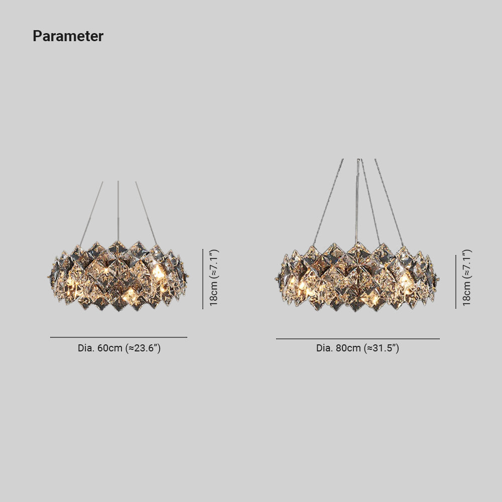 Kristy Cristal Moderne Lustre 6 Lumières Salon/Chambre à Coucher - Neutralighting