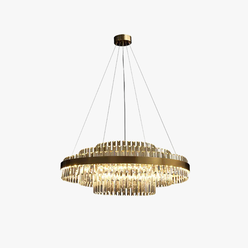 Kristy Design LED Luminaire Lustre Moderne Cristal Doré Salon - Neutralighting