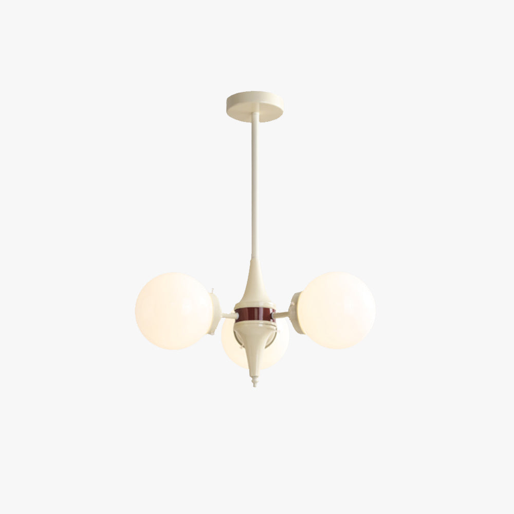 Valentina Lustre Français LED Blanc Crème Métal Salon - Neutralighting