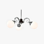 Valentina Vintage Crème Lustre Verre Salon Salle à Manger - Neutralighting