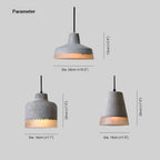 Avi Industriel LED Suspension Ciment/Résine Bar Salle À Manger - Neutralighting