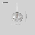 Valentina Suspension Moderne Transparent Onde Métal Verre Chambre à Coucher - Neutralighting