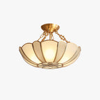 Silva Plafonnier Rétro Fleur Métal Verre Chambre à Coucher - Neutralighting