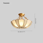 Silva Plafonnier Rétro Fleur Métal Verre Chambre à Coucher - Neutralighting