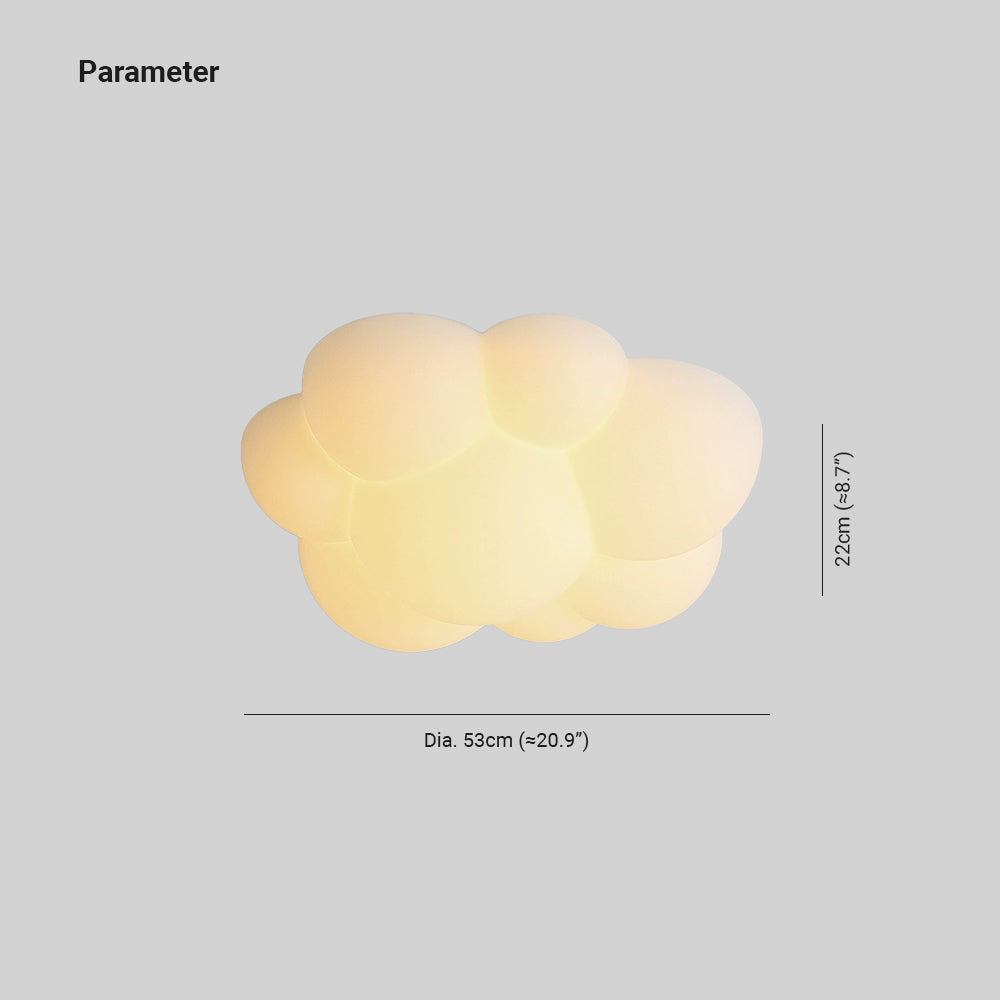 Aria Plafonnier LED Nuage Nordique Résine Chambre à Coucher - Neutralighting