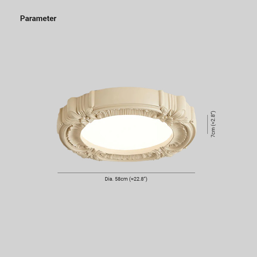 Arisha Plafonnier Rétro Français Résine Acrylique Chambre à Coucher - Neutralighting