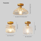 Arisha Plafonnier Luxueux Métal Verre Couloir - Neutralighting