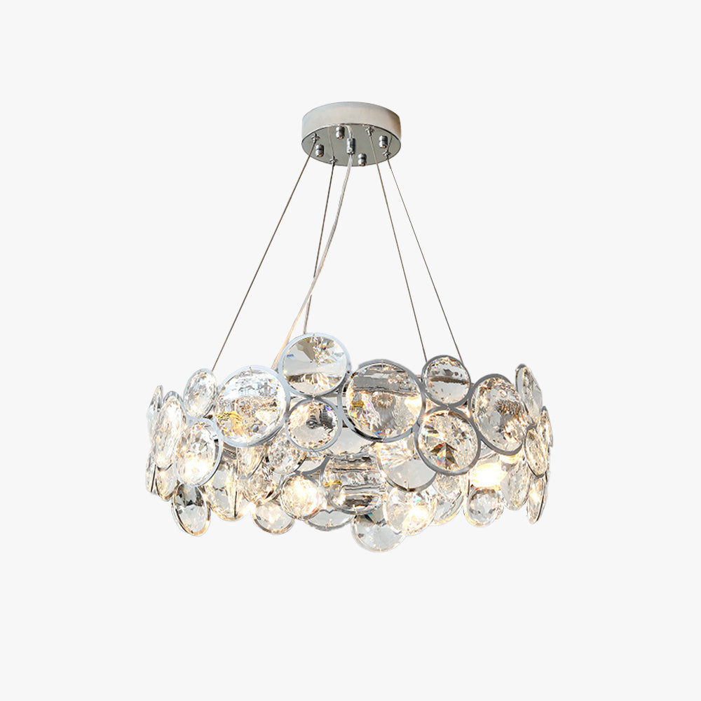 Kristy Lustre LED Moderne Rond Cristal Métal Salon - Neutralighting