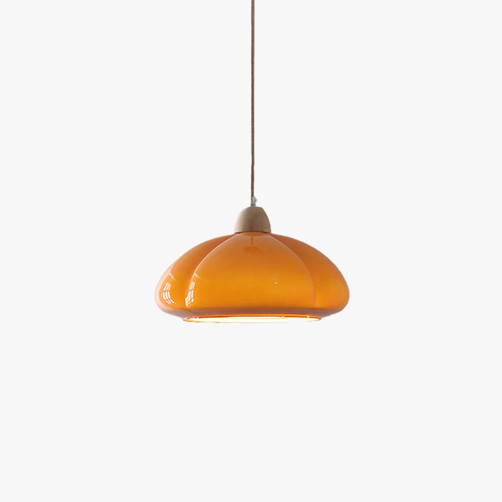 Valentina Rétro Suspension Citrouille Verre Chambre À Coucher - Neutralighting