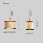 Ritta Rétro Suspension Rotin/Métal Chambre à Coucher - Neutralighting