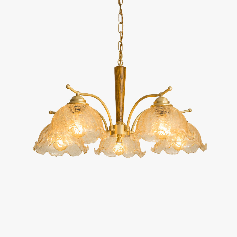 Arisha Retro LED Métal Bois Lustre Chambre à Coucher/ Salon - Neutralighting