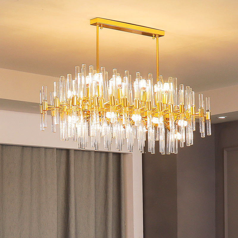 Kristy Luxueux Classique Lustre Métal Verre Salon - Neutralighting
