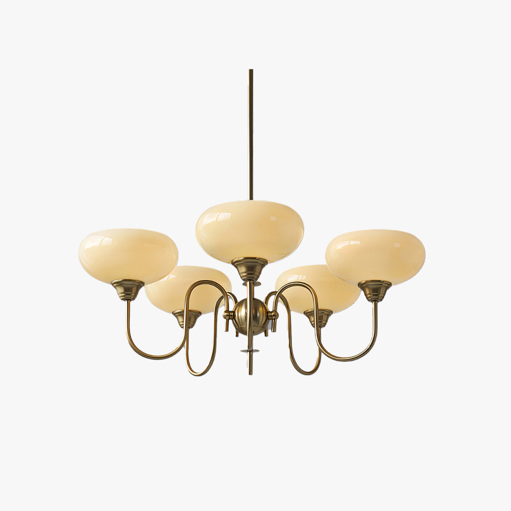 Arisha Vintage LED Métal Verre Lustre Salon - Neutralighting