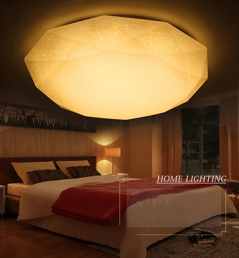 Plafonnier — Nordique diamant étoile ciel leds acrylique moderne