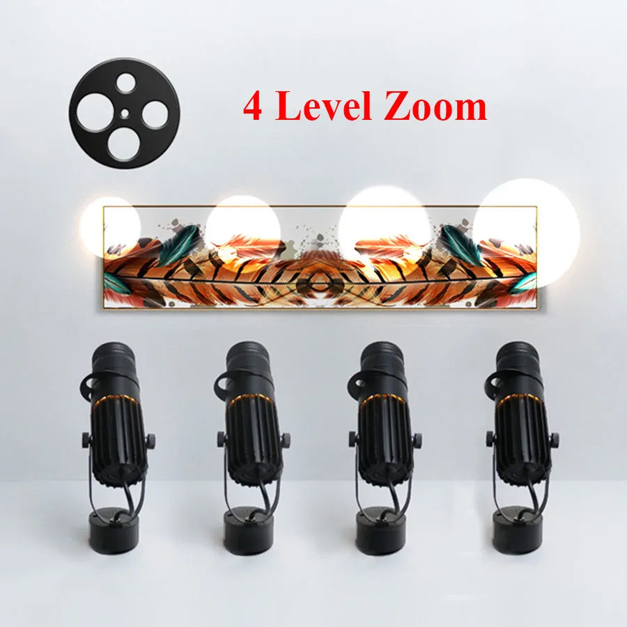 Luminaire — Projecteur sur rail LED avec mise au point réglable pour éclairage intérieur