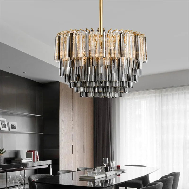 Lustre — En verre cristal design post-moderne pour décoration intérieure