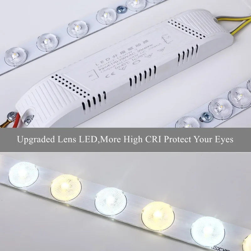 Plafonnier led carré surface monté avec télécommande luminaire Diane Sérénade - Une Silhouette Graphique Affirmée