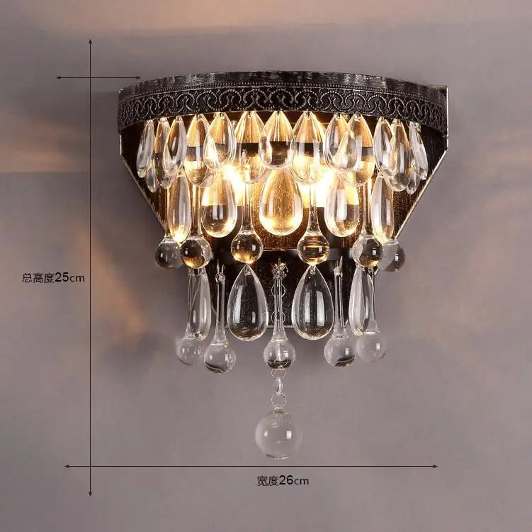 Applique murale en cristal rétro pour intérieur et extérieur Adèle Onde - Éclat du Cristal & Décor Singulier