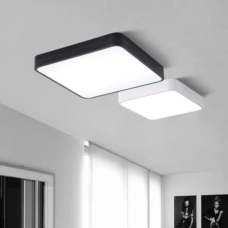 Plafonnier led carré surface monté avec télécommande luminaire Diane Sérénade - Une Silhouette Graphique Affirmée