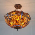 Lustre — Européen dragonfly tiffany lampes lumière antique nostalgie