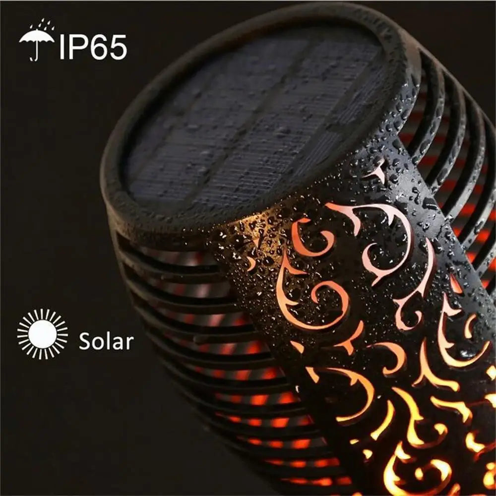 lampe led solaire étanche pour décoration de jardin vacillante