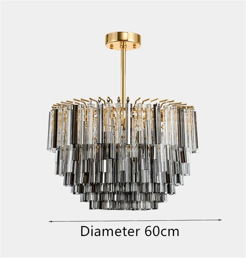 Lustre — En verre cristal design post-moderne pour décoration intérieure