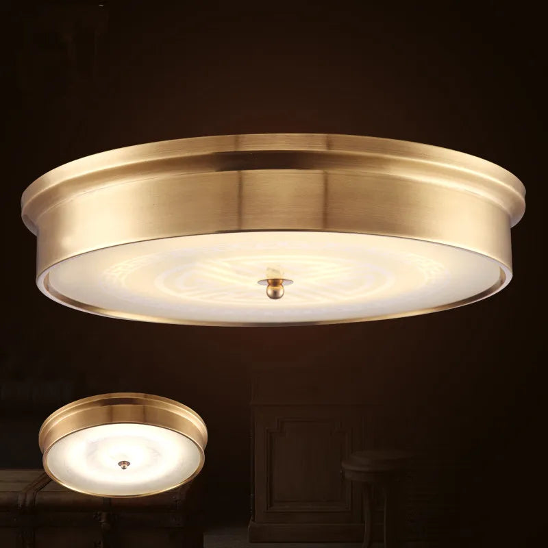 Plafonnier — LED cuivre style vintage campagnard européen