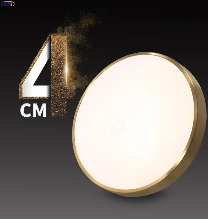 Plafonnier — Moderne nordique en cuivre LED acrylique iwhd