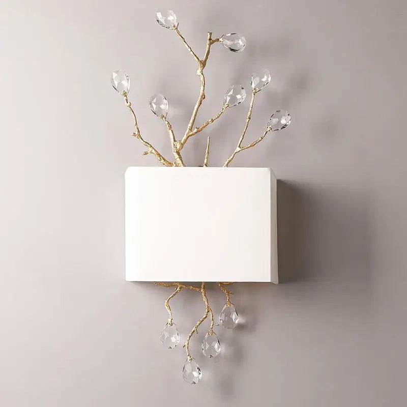 Applique murale rétro en cristal doré pour intérieur moderne Zita Reflet - Éclat du Cristal & Décor Singulier