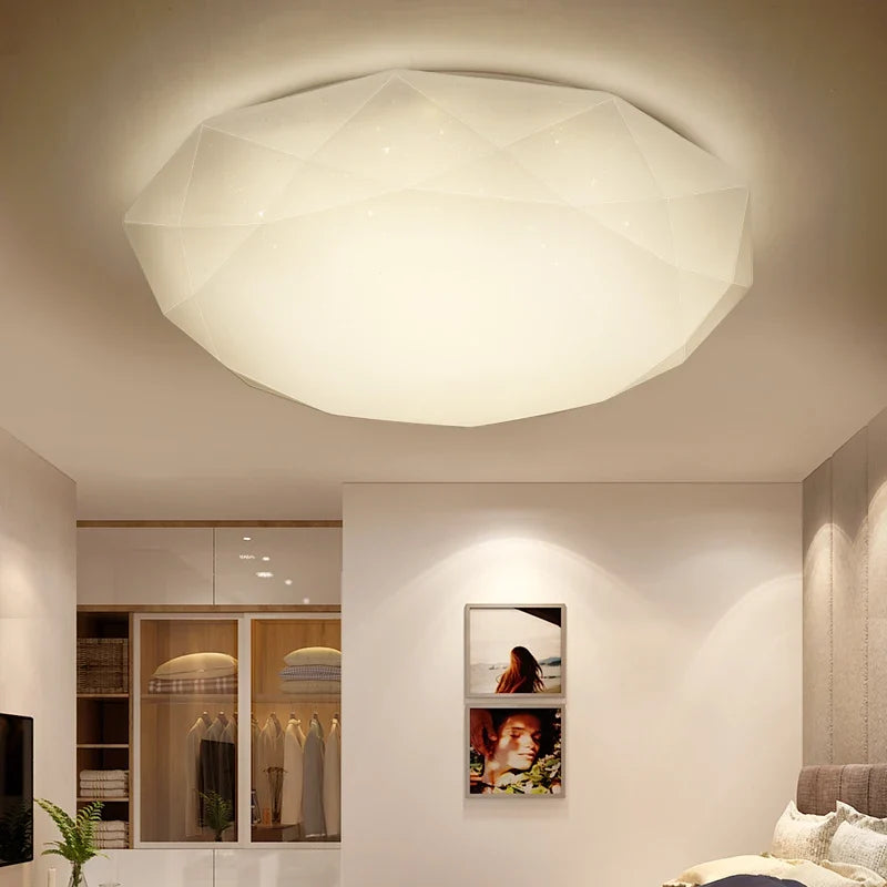 Plafonnier — Nordique diamant étoile ciel leds acrylique moderne