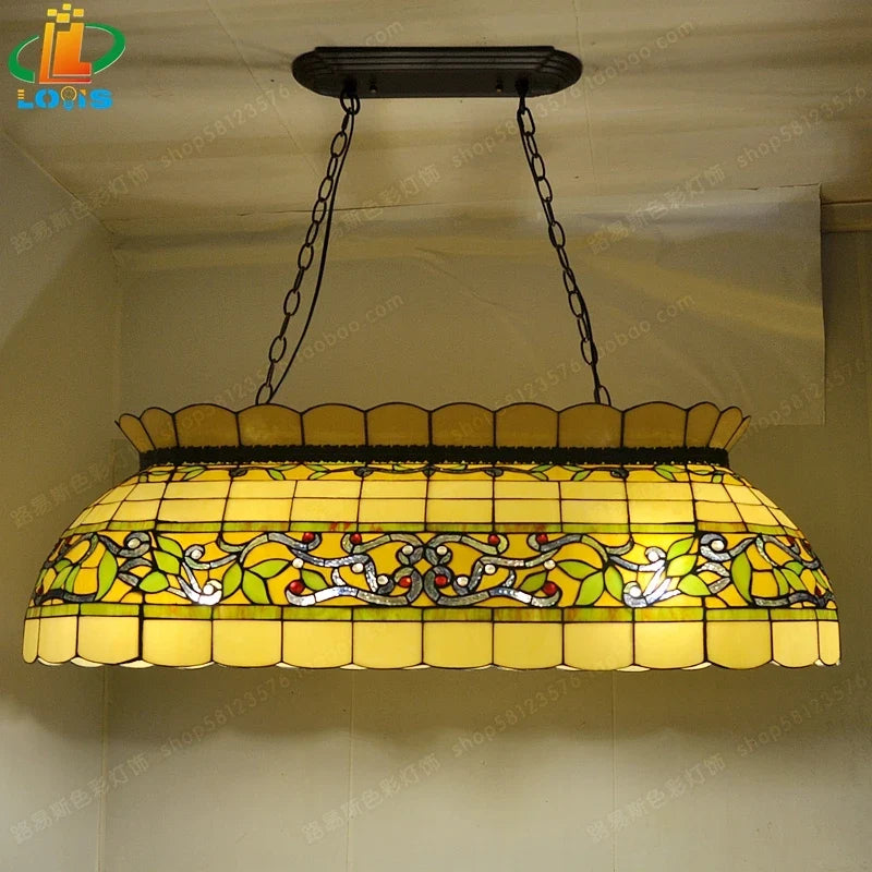Lustre — Rétro en rotin et verre pour éclairage de bar et restaurant