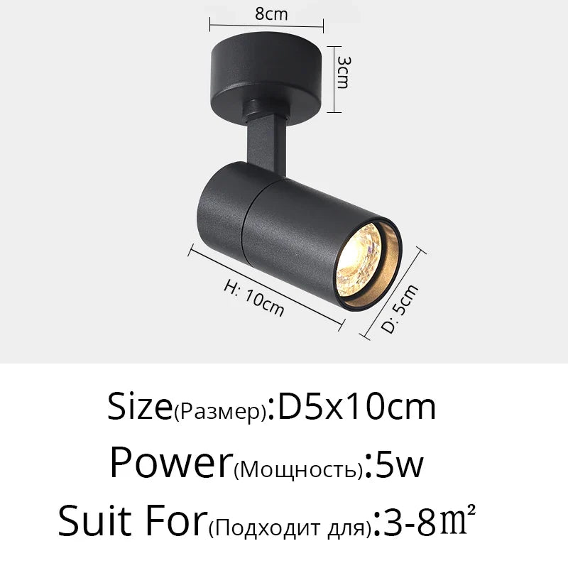 Projecteur led rond carré surface montée angle réglable Mérida Matin - Formes Arrondies & Harmonie Visuelle