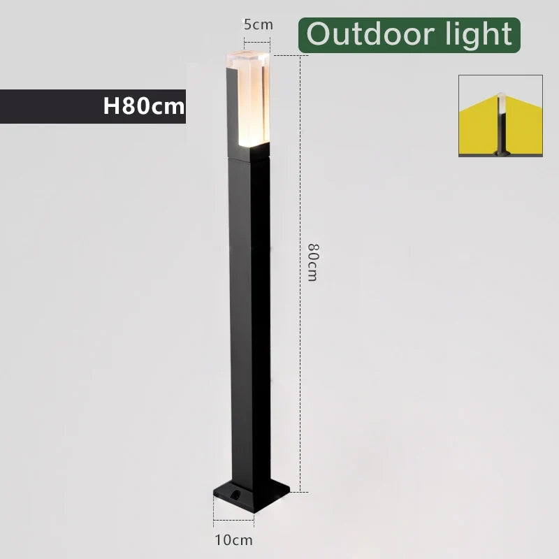 Lampe de pelouse éclairage extérieur lumière moderne en aluminium étanche à l'eau jardin extérieur lampe de pelouse maison cour décor paysage lumières