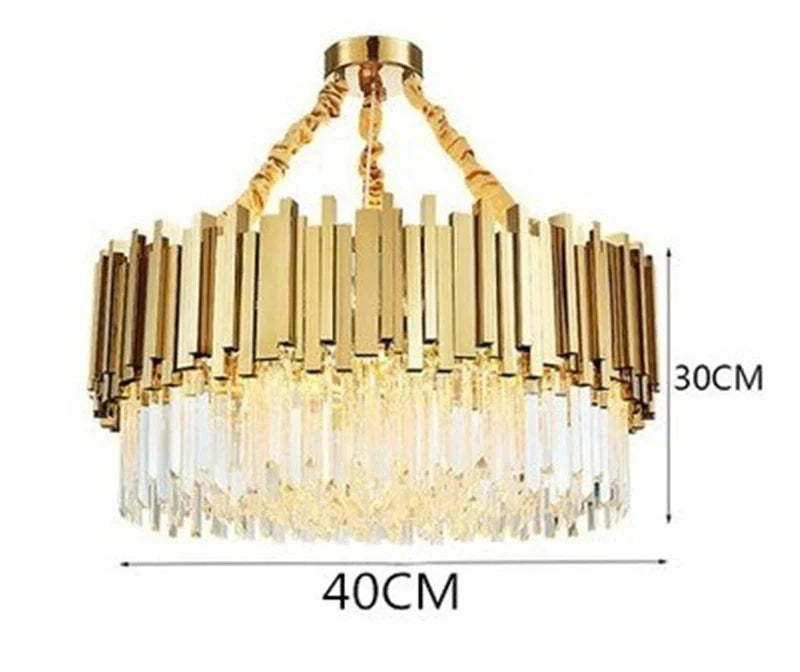 Suspension — Moderne en cristal avec grande suspension à LED