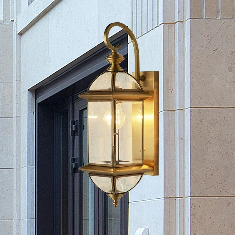 Applique murale — Extérieure en cuivre rétro pour jardin et balcon