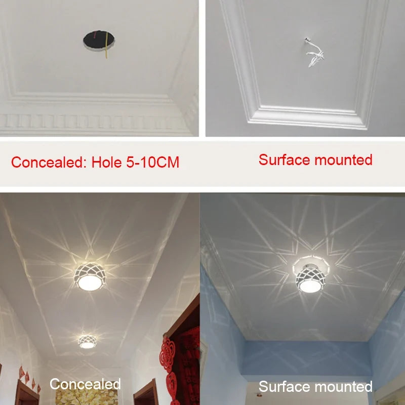 Plafonnier LED moderne simplicité 5W 12W Léane Courbe - Une Note Actuelle dans le Décor