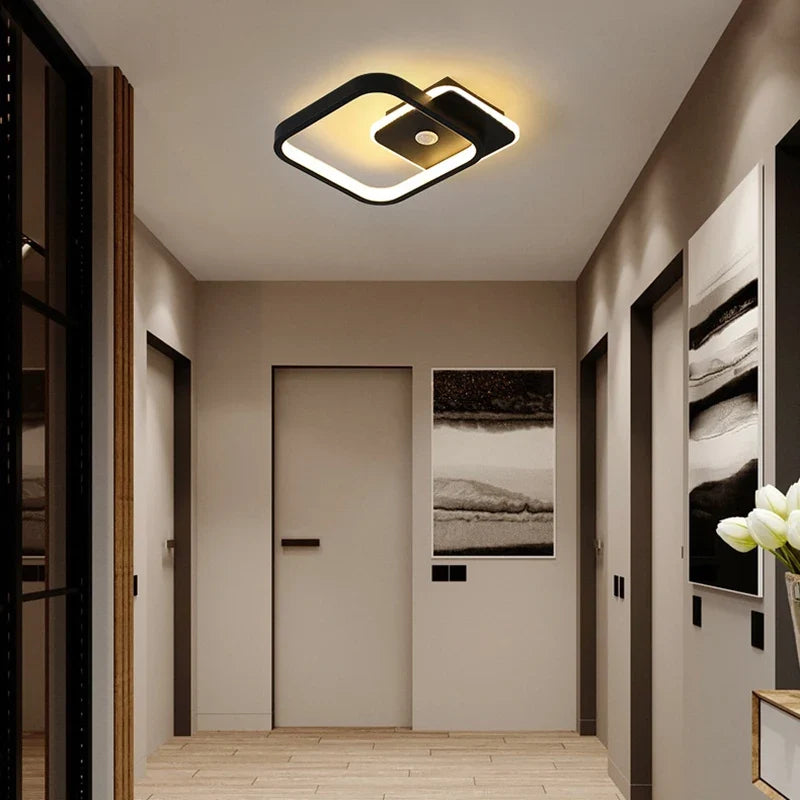 Plafonnier led à induction avec capteur de mouvement pour intérieur Paul Étude en Aluminium - Lignes Dessinées & Décor Raffiné