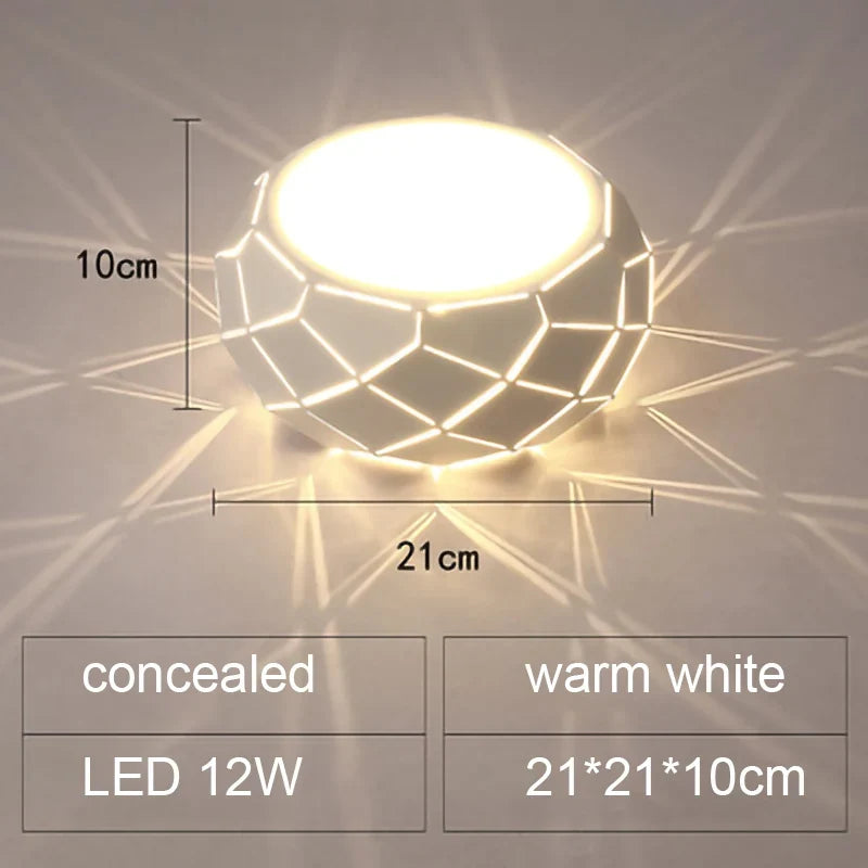 Plafonnier LED moderne simplicité 5W 12W Léane Courbe - Une Note Actuelle dans le Décor